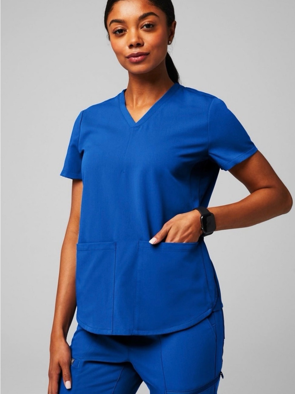 Royal blue Fabletics Scrub Set